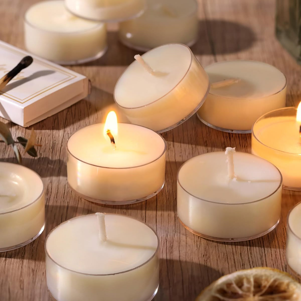 Soy wax tea lights