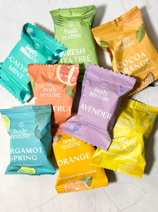 BODY RESTORE Shower Steamer Single Use Bath Bomb Self Care