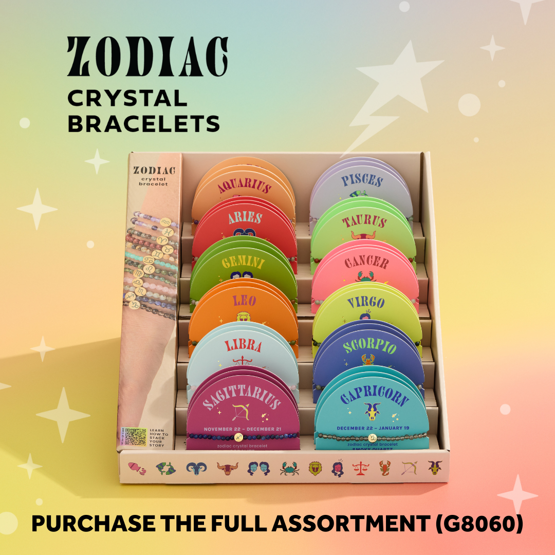 Aries Mini Zodiac Bracelet – 4mm Crystal Beads