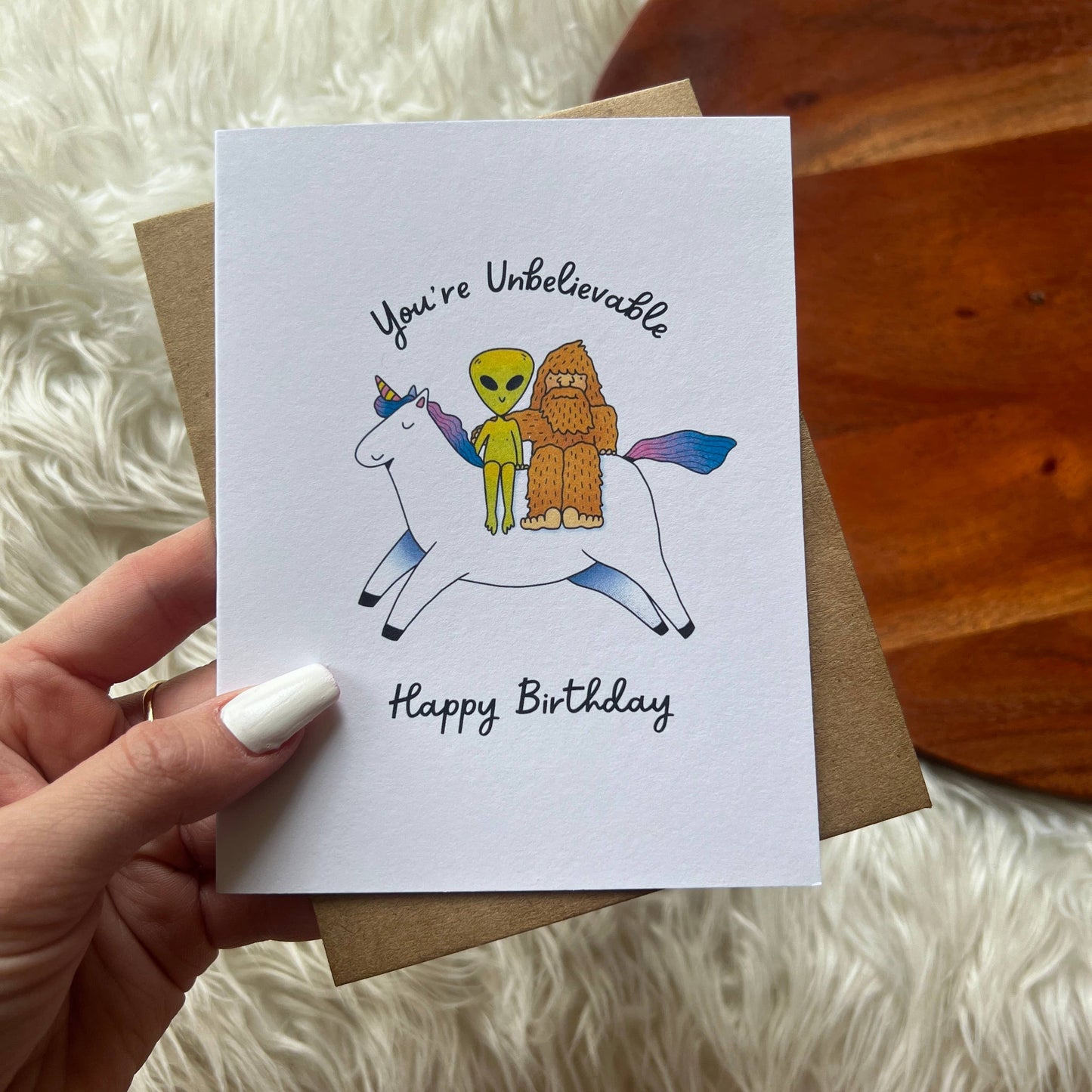 "You're Unbelievable" Cryptid Birthday Card