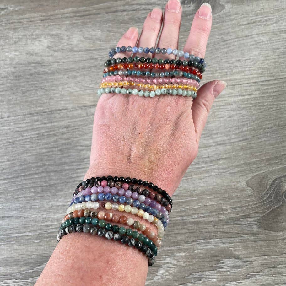 Bracelets Gemstone Bead 4mm -  Crystal Shops & Gift Retailers