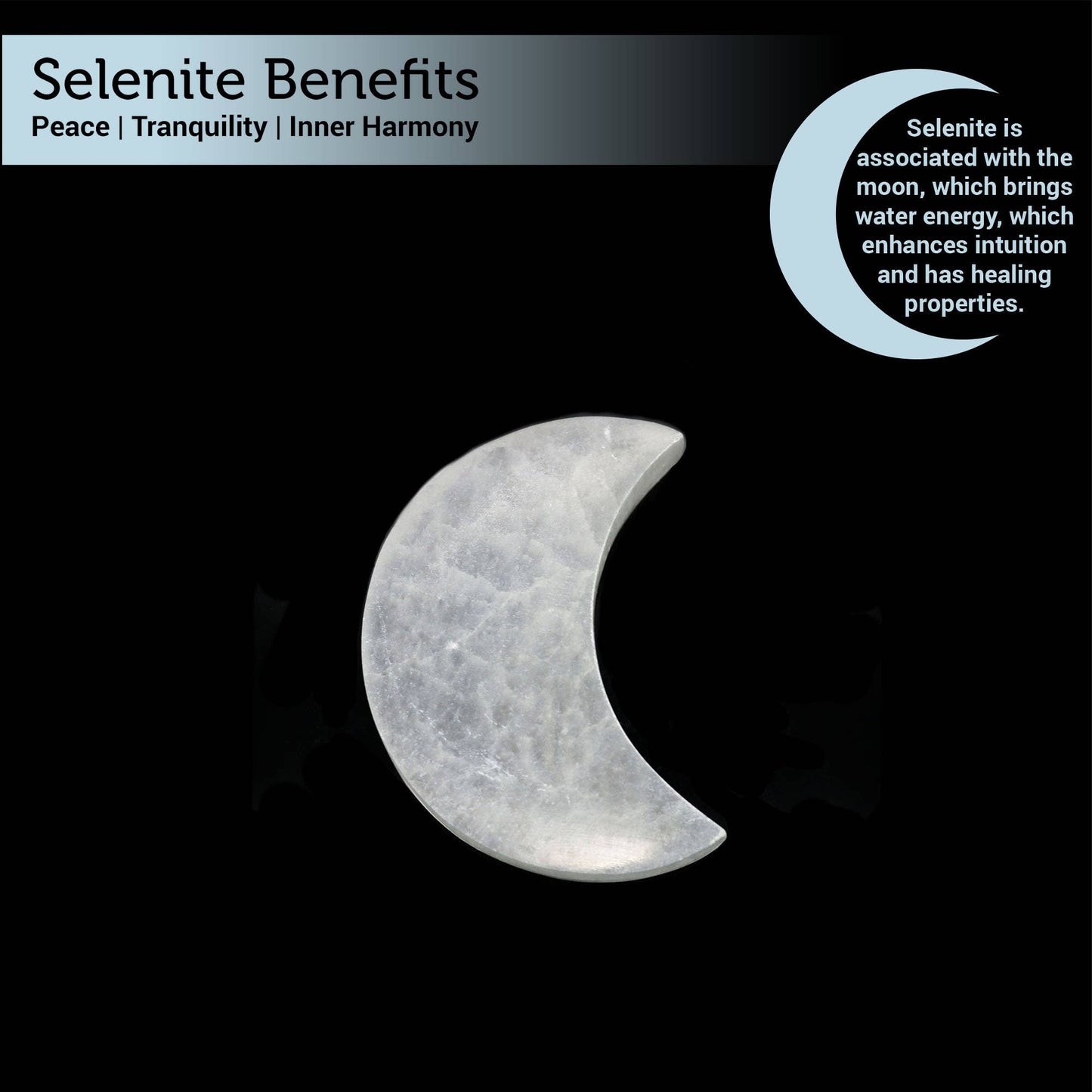 Crescent Moon Selenite Charging Plate (4 in.)