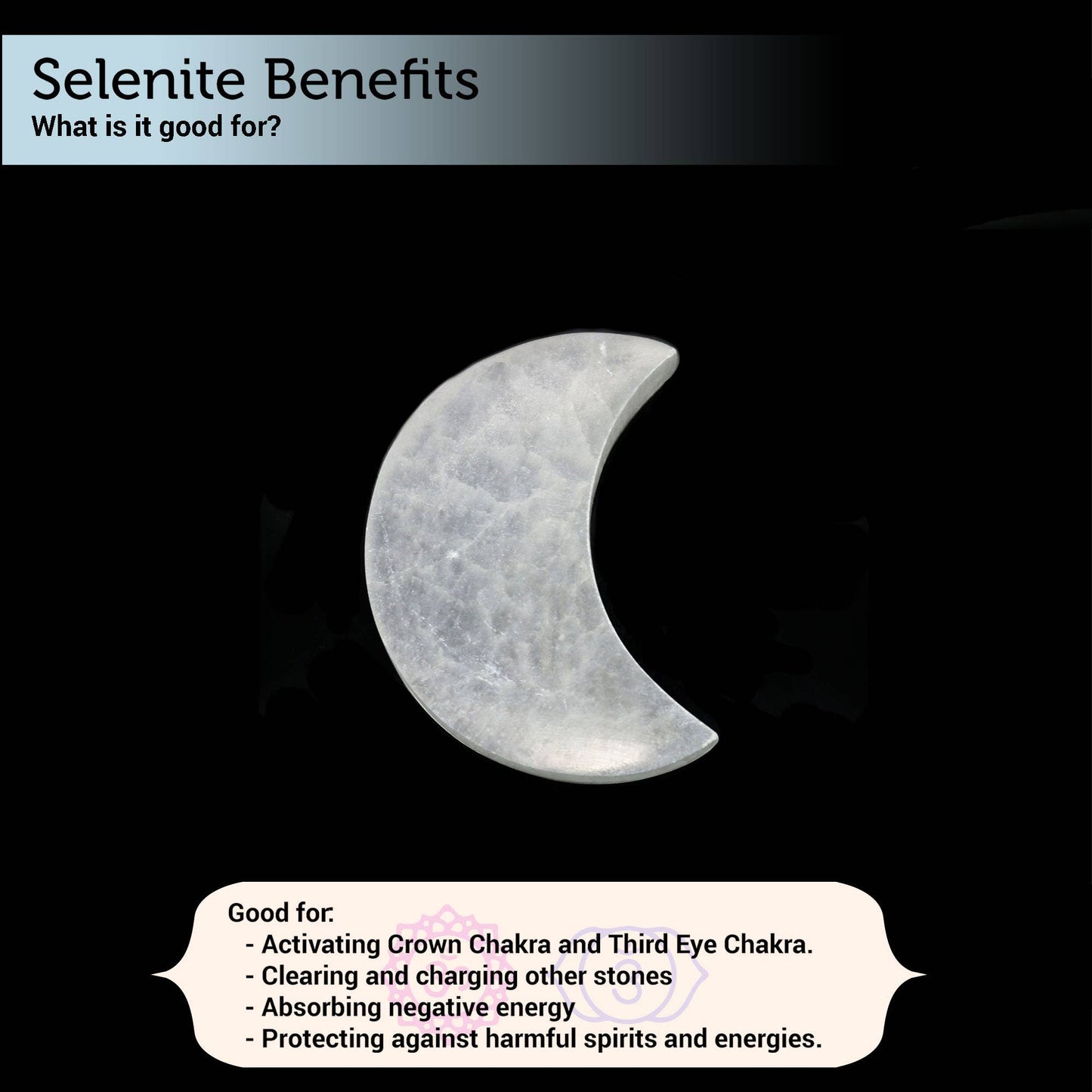 Crescent Moon Selenite Charging Plate (4 in.)