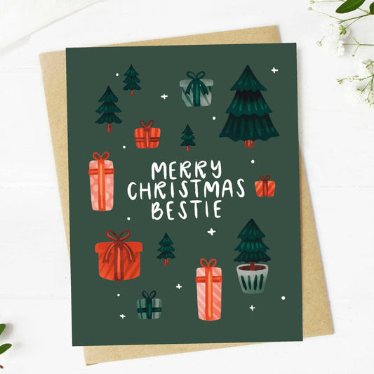 "Merry Christmas Bestie" Cute Christmas Card