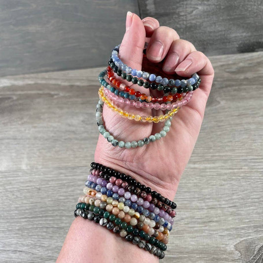 Bracelets Gemstone Bead 4mm -  Crystal Shops & Gift Retailers